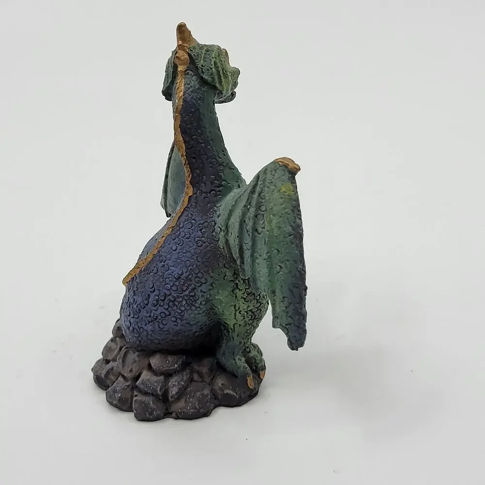 Vintage Dragon Resin Hand painted Figurine Sculpture FM-5446